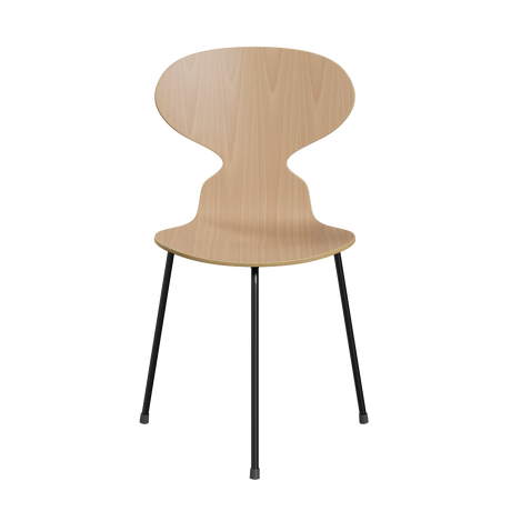 3100 Ant Chair mit 3 Beinen, schwarzem Gestell von Arne Jacobsen - Klar lackiertes Furnier - Buche - Jacobsen Plus