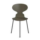 3100 Myren med 3 ben, sort stel af Arne Jacobsen - Farvet finér - Ask - Olive Green (925) - Jacobsen Plus
