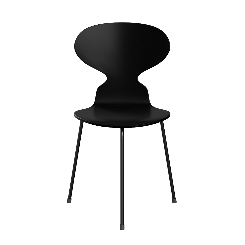 3100 Myren med 3 ben, sort stel af Arne Jacobsen - Lakeret finér - Sort (190) - Jacobsen Plus