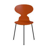 3100 Myren med 3 ben, sort stel af Arne Jacobsen - Lakeret finér - Paradise Orange (570) - Jacobsen Plus