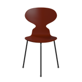 3100 Myren med 3 ben, sort stel af Arne Jacobsen - Lakeret finér - Venetian Red (670) - Jacobsen Plus