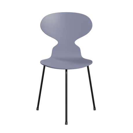 3100 Ant Chair mit 3 Beinen, schwarzem Gestell von Arne Jacobsen - Lackiertes Furnier - Lavender Blue (810) - Jacobsen Plus