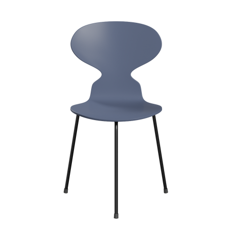 3100 Ant Chair mit 3 Beinen, schwarzem Gestell von Arne Jacobsen - Lackiertes Furnier - Dusk Blue (850) - Jacobsen Plus