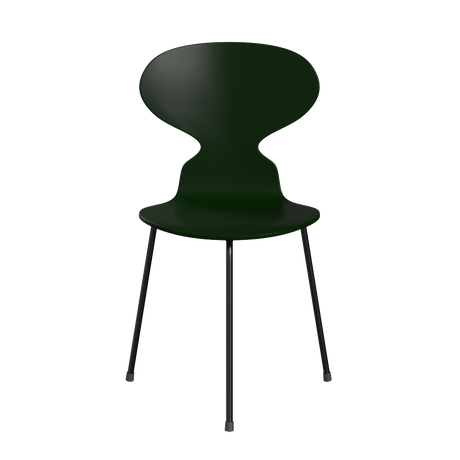 3100 Ant Chair mit 3 Beinen, schwarzem Gestell von Arne Jacobsen - Lackiertes Furnier - Evergreen (950) - Jacobsen Plus