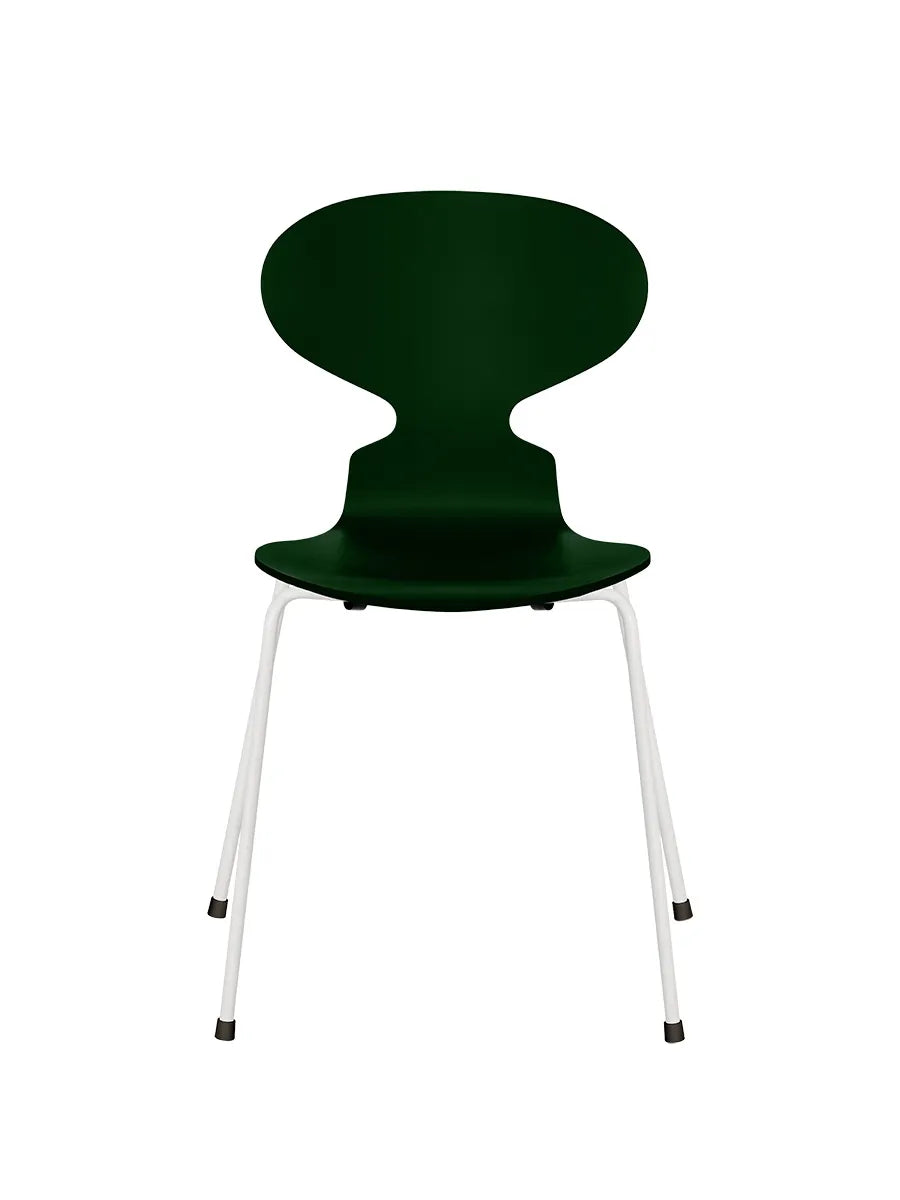 3101 Myren Stol lakeret af Arne Jacobsen - Evergreen / Hvid - Jacobsen Plus