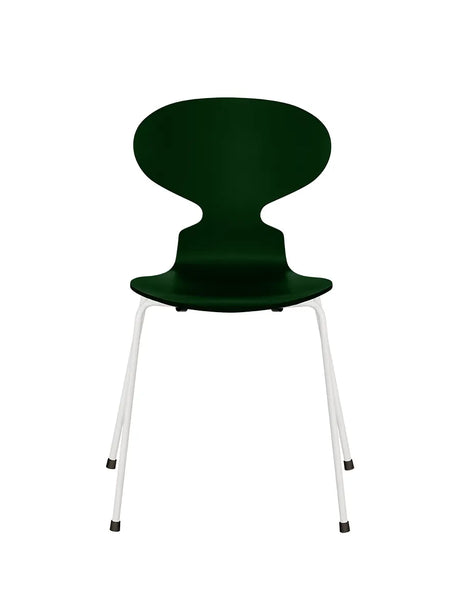 3101 Myren Stuhl lackiert von Arne Jacobsen - Evergreen / Weiß - Jacobsen Plus