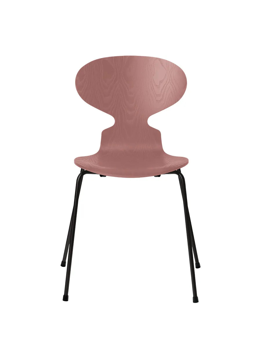 3101 Myren Stol i farvet ask af Arne Jacobsen - Wild Rose / Sort - Jacobsen Plus