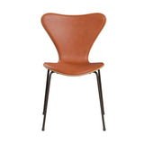 Fritz Hansen - 3107 stol, naturfiner og forsidepolstret i Grace læder - Bøg - Valnød læder - Brown Bronze stel - Jacobsen Plus