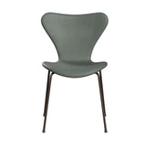Fritz Hansen - 3107 stol, fuldpolstret i Grace læder - Concrete Grey læder - Brown Bronze stel - Jacobsen Plus