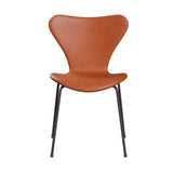 Fritz Hansen - 3107 stol, fuldpolstret i Grace læder - Walnut læder - Warm Graphite stel - Jacobsen Plus
