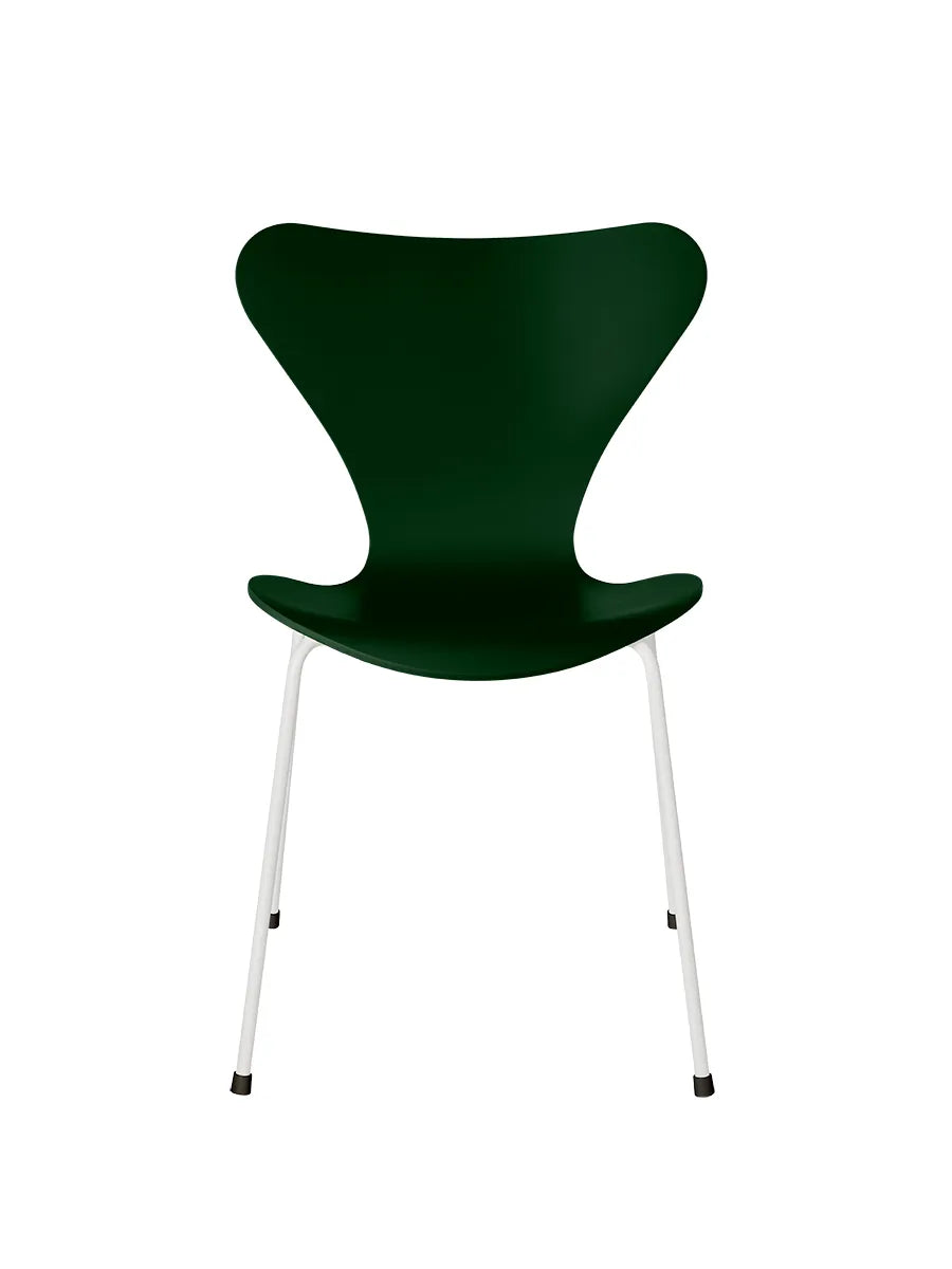 3107 Serie 7 Stuhl lackiert von Arne Jacobsen - Evergreen / Weiß - Jacobsen Plus