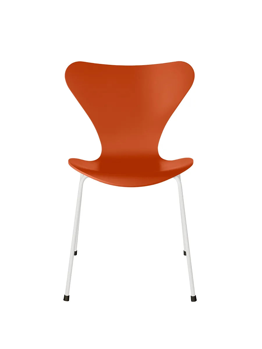 3107 Serie 7 Stuhl lackiert von Arne Jacobsen - Paradise Orange / Weiß - Jacobsen Plus