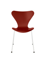 3107 Serie 7 Stuhl lackiert von Arne Jacobsen - Venezianisch Rot / Weiß - Jacobsen Plus