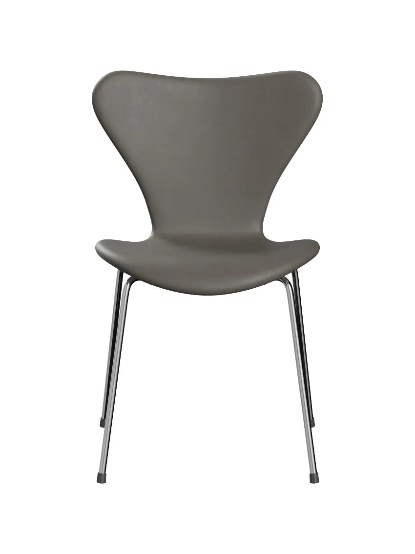3107 Stuhl, vollgepolstert Essential Leder lava/Chrom Gestell von Arne Jacobsen - 1 - Jacobsen Plus