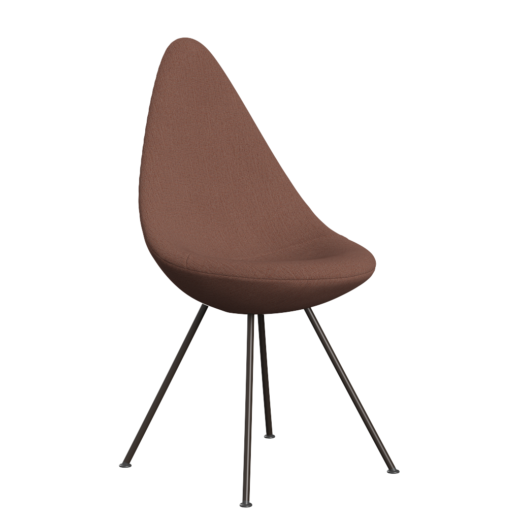 3110 Drop™ Stuhl, vollgepolstert - Braun Bronze von Arne Jacobsen - Christianshavn - 1132 Beige/Orange - Jacobsen Plus
