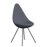 3110 Drop™ Stuhl, vollgepolstert - Braun Bronze von Arne Jacobsen - Christianshavn - 1150 Orange/Blue - Jacobsen Plus