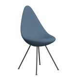 3110 Drop™ Stuhl, vollgepolstert - Braun Bronze von Arne Jacobsen - Christianshavn - 1152 Light Blue - Jacobsen Plus