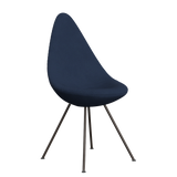 3110 Drop™ Stuhl, vollgepolstert - Braun Bronze von Arne Jacobsen - Christianshavn - 1155 Dark Blue - Jacobsen Plus