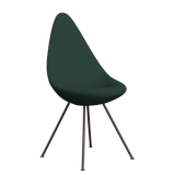 3110 Drop™ Stuhl, vollgepolstert - Braun Bronze von Arne Jacobsen - Christianshavn - 1160 Dark Green Uni - Jacobsen Plus