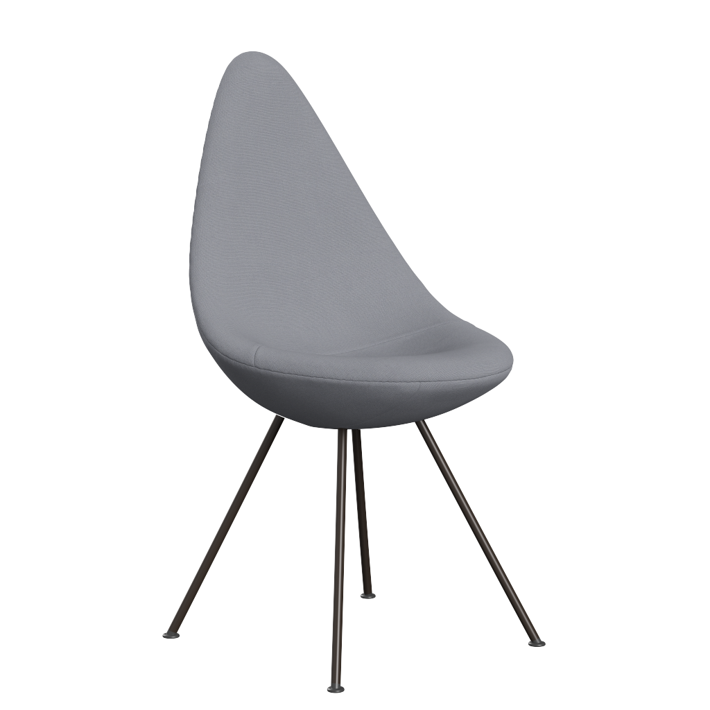 3110 Drop™ Stuhl, vollgepolstert - Braun Bronze von Arne Jacobsen - Christianshavn - 1170 Light Grey Uni - Jacobsen Plus
