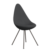 3110 Drop™ Stuhl, vollgepolstert - Braun Bronze von Arne Jacobsen - Christianshavn - 1172 Grey Uni - Jacobsen Plus