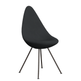 3110 Drop™ Stuhl, vollgepolstert - Braun Bronze von Arne Jacobsen - Christianshavn - 1173 Grey - Jacobsen Plus