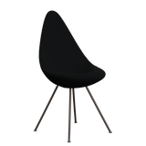 3110 Drop™ Stuhl, vollgepolstert - Braun Bronze von Arne Jacobsen - Christianshavn - 1175 Black Uni - Jacobsen Plus