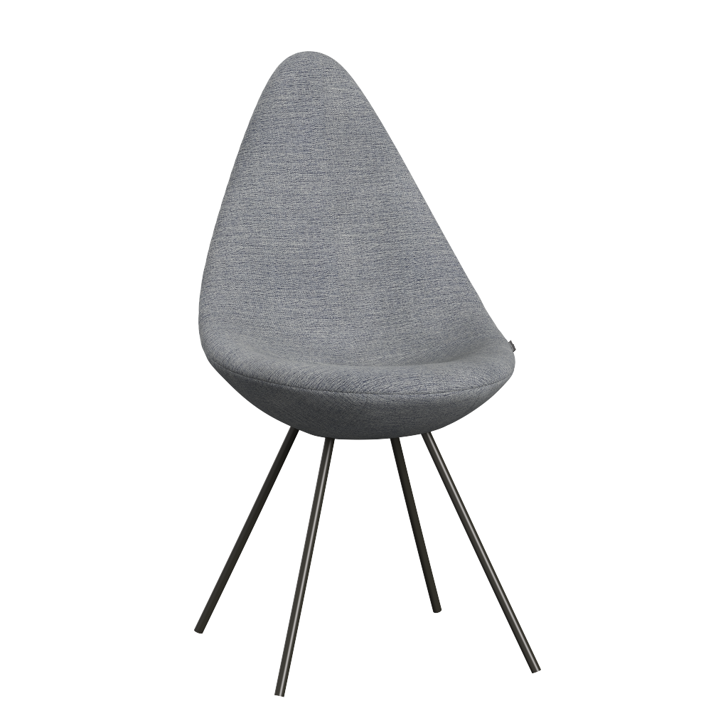 3110 Drop™ Stuhl, vollgepolstert - Braun Bronze von Arne Jacobsen - Christianshavn - 1254 Grey Blue - Jacobsen Plus