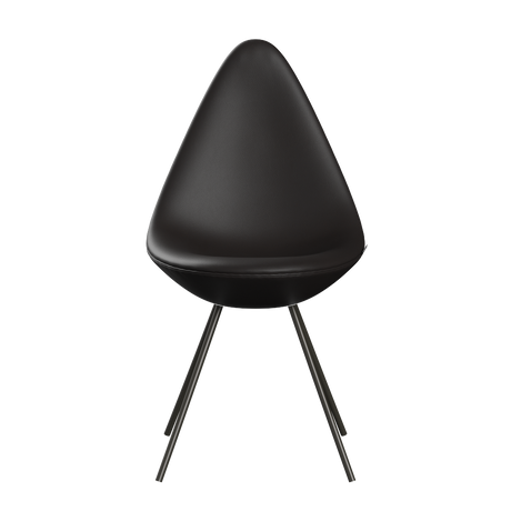 3110 Drop™ Stuhl, vollgepolstert - Braun Bronze von Arne Jacobsen - Aura Leder - Black Brown - Jacobsen Plus