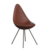 3110 Drop™ Stuhl, vollgepolstert - Braun Bronze von Arne Jacobsen - Grace Leder - Chestnut - Jacobsen Plus