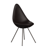 3110 Drop™ Stuhl, vollgepolstert - Braun Bronze von Arne Jacobsen - Grace Leder - Dark Brown - Jacobsen Plus