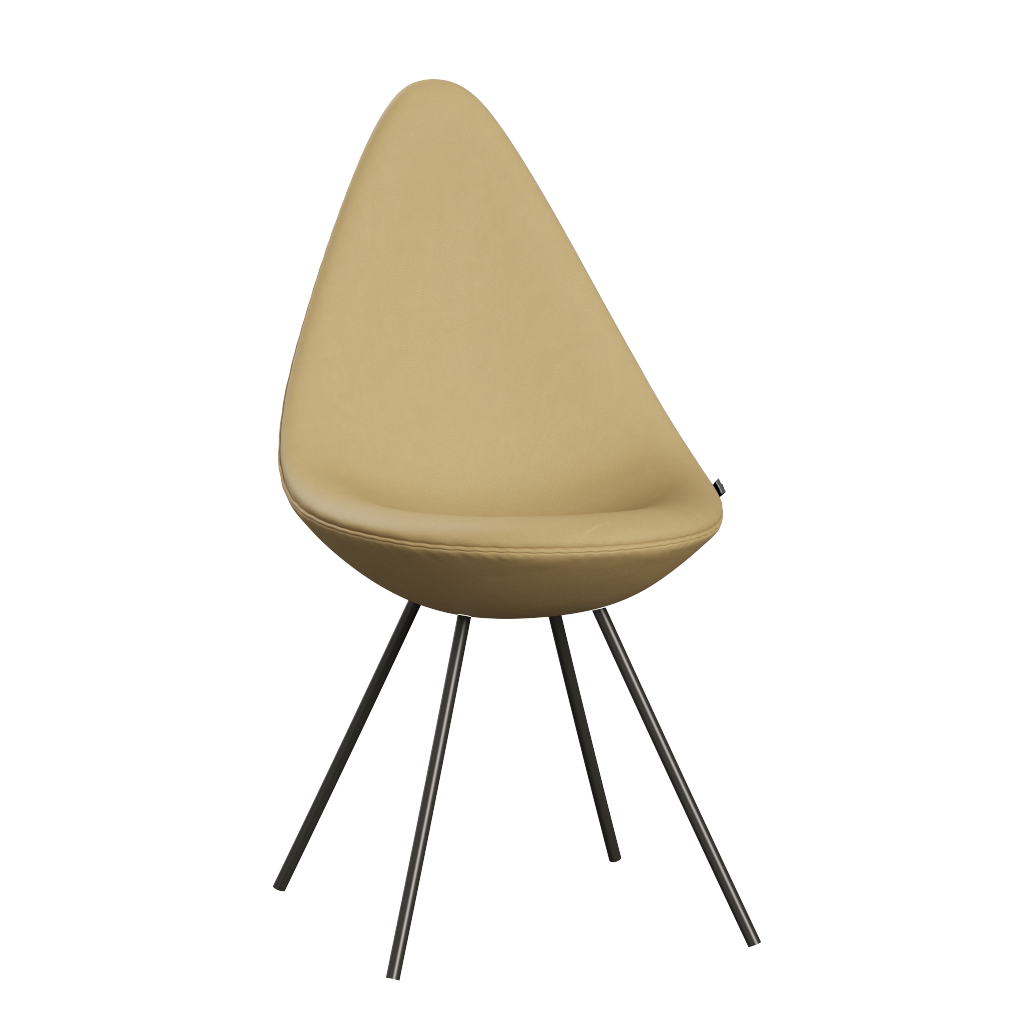 3110 Drop™ Stuhl, vollgepolstert - Braun Bronze von Arne Jacobsen - Haze Leder - Beige - Jacobsen Plus