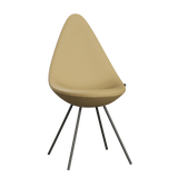 3110 Drop™ Stuhl, vollgepolstert - Braun Bronze von Arne Jacobsen - Haze Leder - Beige - Jacobsen Plus