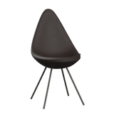 3110 Drop™ Stuhl, vollgepolstert - Braun Bronze von Arne Jacobsen - Haze Leder - Dark Brown - Jacobsen Plus