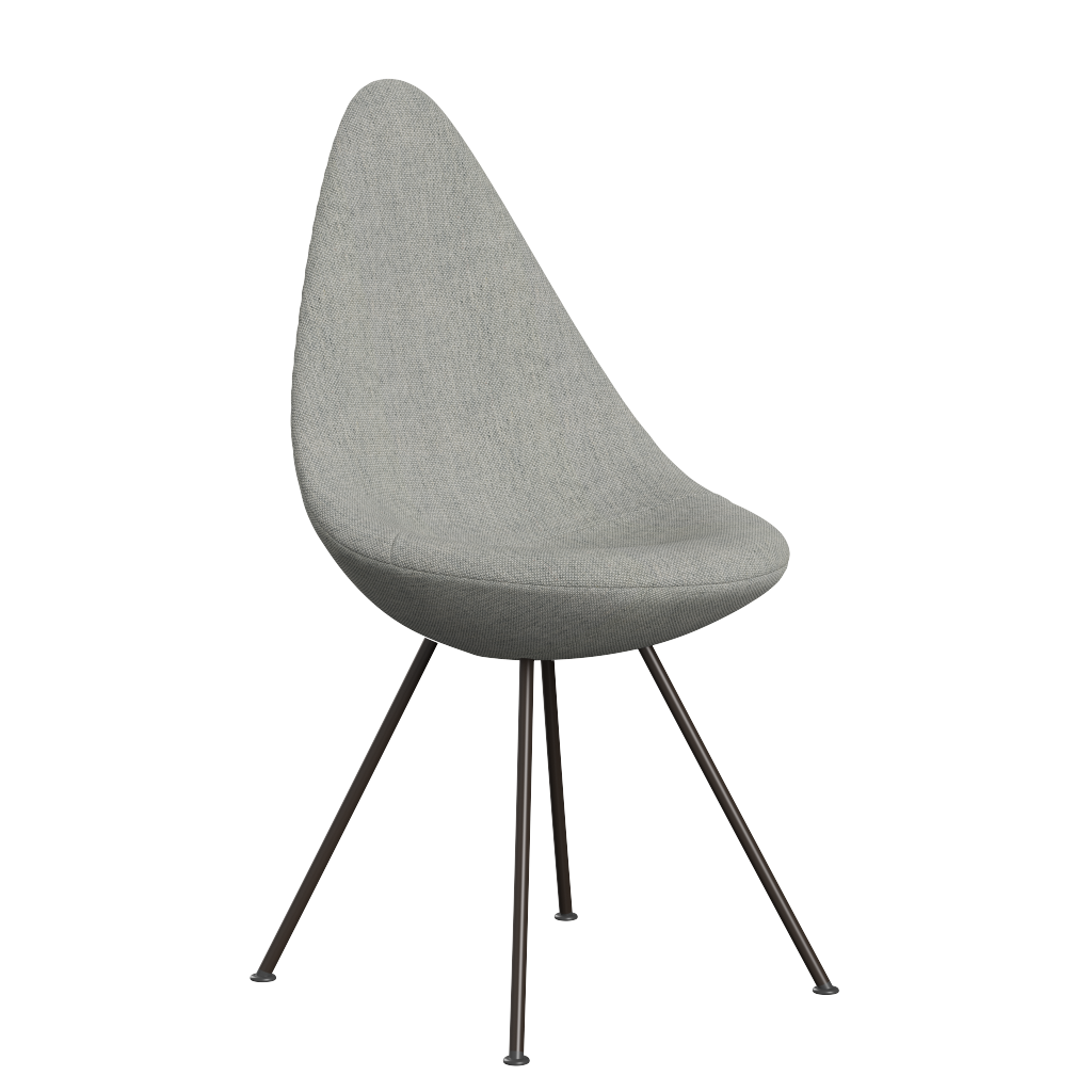 3110 Drop™ Stuhl, vollgepolstert - Braun Bronze von Arne Jacobsen - Hallingdal - 110 White/Grey - Jacobsen Plus