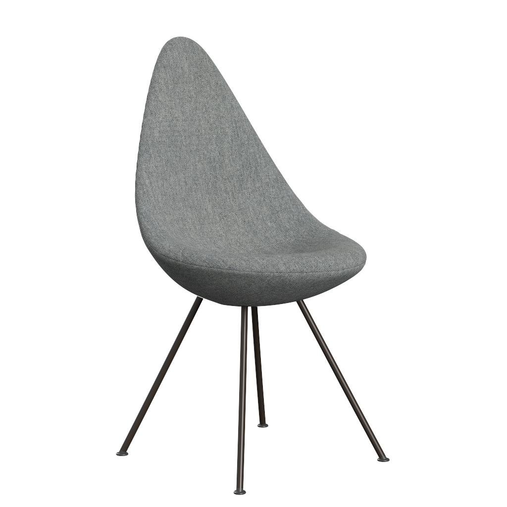 3110 Drop™ Stuhl, vollgepolstert - Braun Bronze von Arne Jacobsen - Hallingdal - 116 White Grey - Jacobsen Plus
