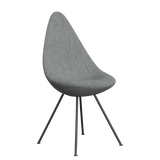 3110 Drop™ Stuhl, vollgepolstert - Braun Bronze von Arne Jacobsen - Hallingdal - 116 White Grey - Jacobsen Plus