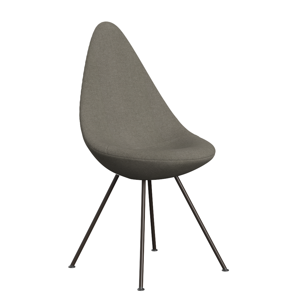 3110 Drop™ Stuhl, vollgepolstert - Braun Bronze von Arne Jacobsen - Hallingdal - 123 Beige - Jacobsen Plus
