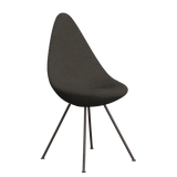 3110 Drop™ Stuhl, vollgepolstert - Braun Bronze von Arne Jacobsen - Hallingdal - 153 Light Charcoal - Jacobsen Plus