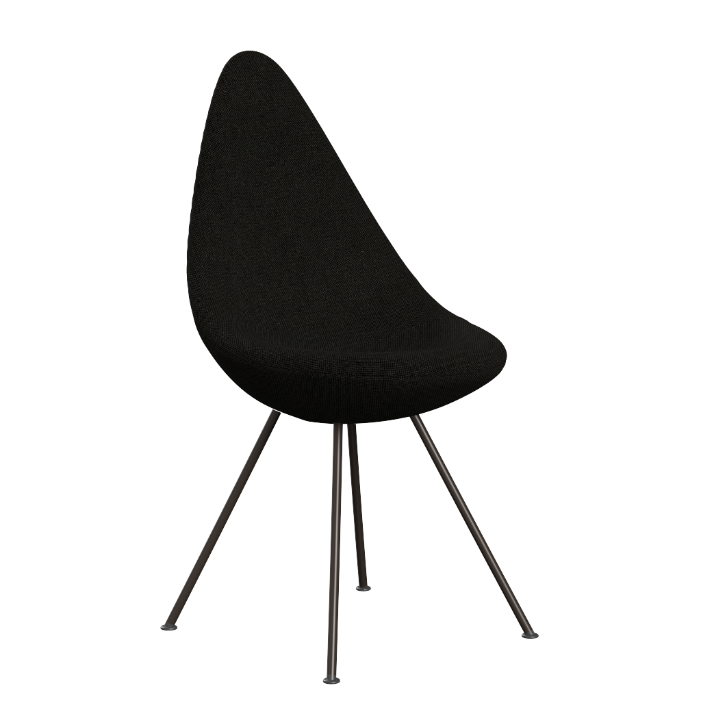 3110 Drop™ Stuhl, vollgepolstert - Braun Bronze von Arne Jacobsen - Hallingdal - 173 Black/Grey - Jacobsen Plus