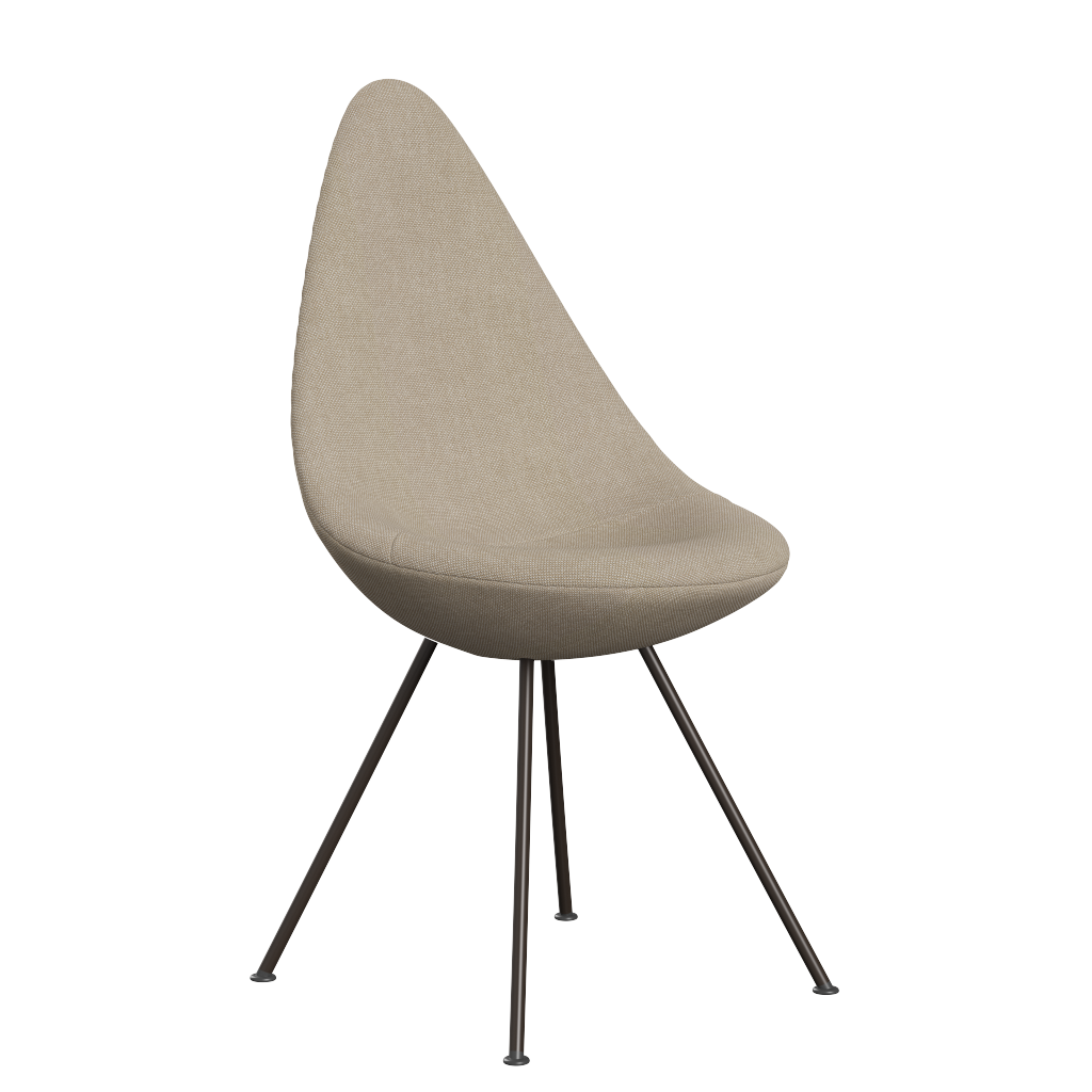 3110 Drop™ Stuhl, vollgepolstert - Braun Bronze von Arne Jacobsen - Hallingdal - 200 Sand - Jacobsen Plus