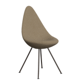 3110 Drop™ Stuhl, vollgepolstert - Braun Bronze von Arne Jacobsen - Hallingdal - 220 Dark Sand - Jacobsen Plus