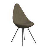 3110 Drop™ Stuhl, vollgepolstert - Braun Bronze von Arne Jacobsen - Hallingdal - 227 Grey/Brown - Jacobsen Plus