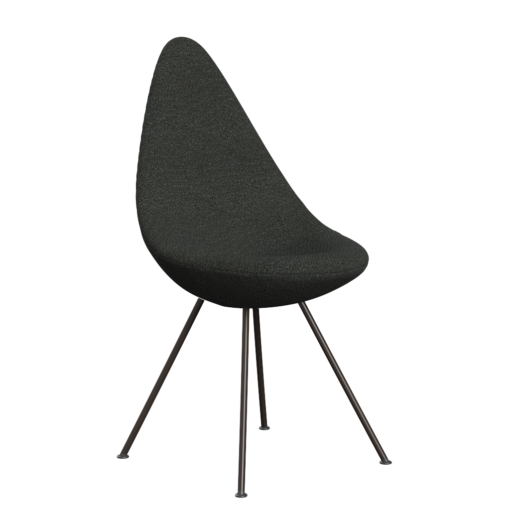 3110 Drop™ Stuhl, vollgepolstert - Braun Bronze von Arne Jacobsen - Hallingdal - 368 Black/Grey - Jacobsen Plus