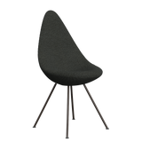 3110 Drop™ Stuhl, vollgepolstert - Braun Bronze von Arne Jacobsen - Hallingdal - 368 Black/Grey - Jacobsen Plus