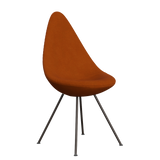 3110 Drop™ Stuhl, vollgepolstert - Braun Bronze von Arne Jacobsen - Hallingdal - 547 Orange - Jacobsen Plus
