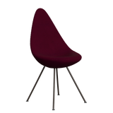 3110 Drop™ Stuhl, vollgepolstert - Braun Bronze von Arne Jacobsen - Hallingdal - 563 Dark Rose - Jacobsen Plus