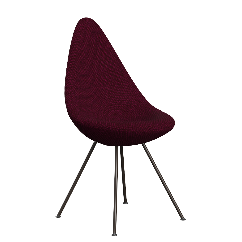 3110 Drop™ Stuhl, vollgepolstert - Braun Bronze von Arne Jacobsen - Hallingdal - 573 Wine Red/Purple - Jacobsen Plus