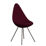 3110 Drop™ Stuhl, vollgepolstert - Braun Bronze von Arne Jacobsen - Hallingdal - 573 Wine Red/Purple - Jacobsen Plus