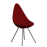3110 Drop™ Stuhl, vollgepolstert - Braun Bronze von Arne Jacobsen - Hallingdal - 657 Red - Jacobsen Plus